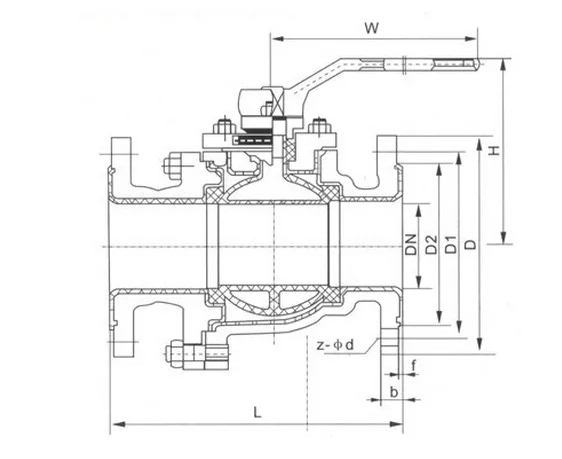 襯氟球閥結(jié)構(gòu) 襯氟球閥結(jié)構(gòu)
